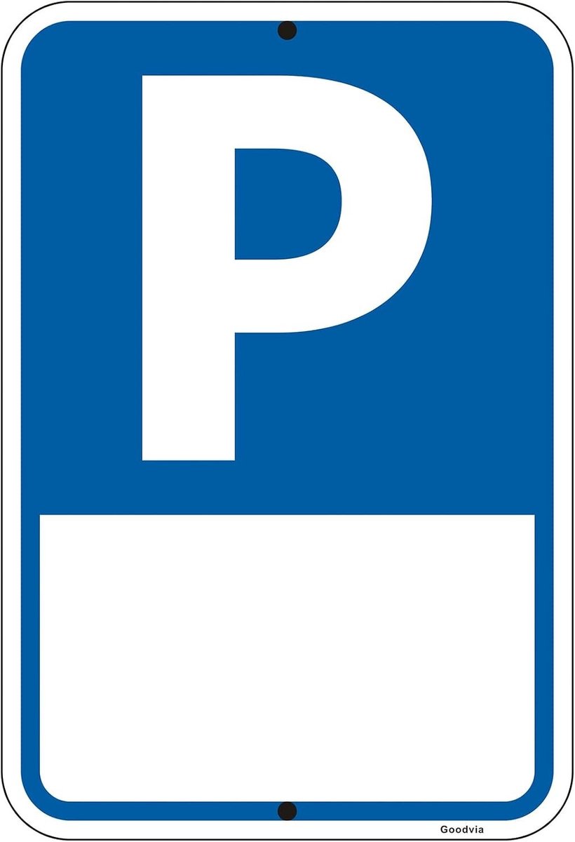 Parkeerplaatsbord - Blauw - 44 x 30 cm - Aluminium Beschrijvaar Bord - Voor Privé- en Klantparkeerplaatsen
