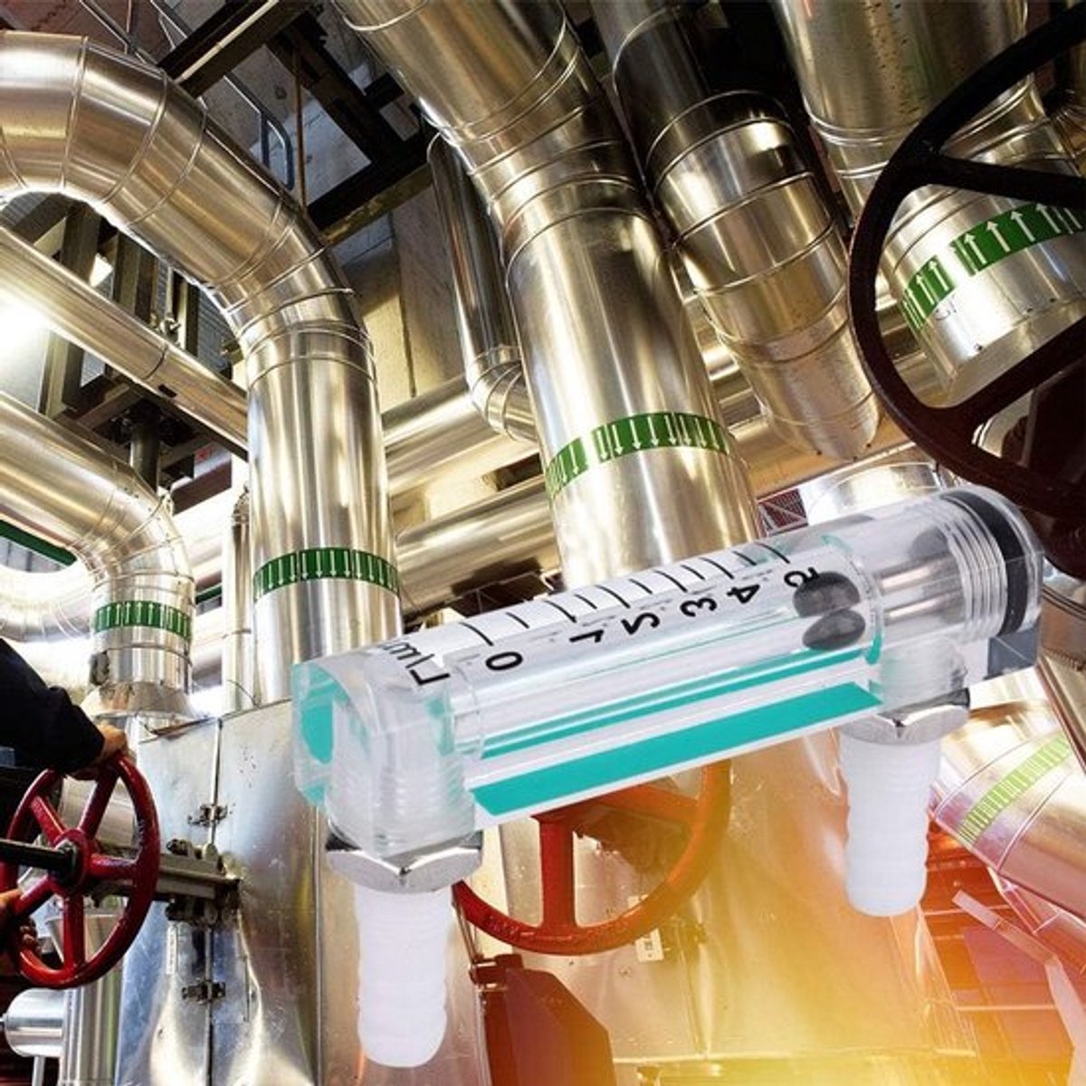Nauwkeurige luchtstroommeter voor zuurstof en kooldioxide | 1-5 LPM flowmeter voor gasmetingen en compressie