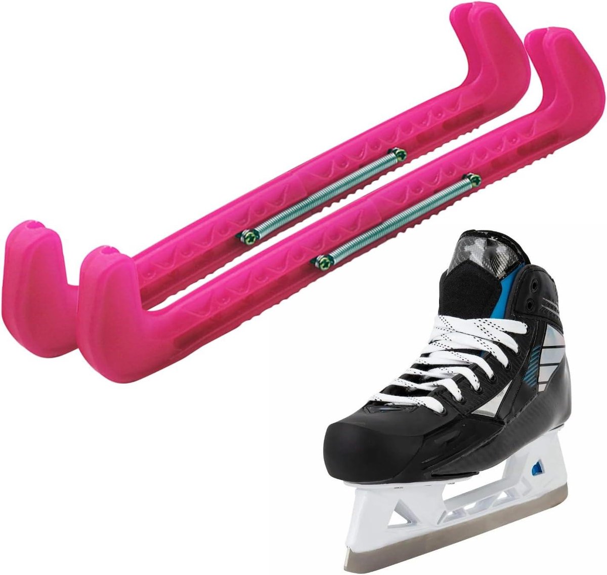 Kunstschaatshoezen - Schaatsbeschermers Skate Guards - Schaatsen Beschermen - Verstelbare Veer - 31 cm - Roze