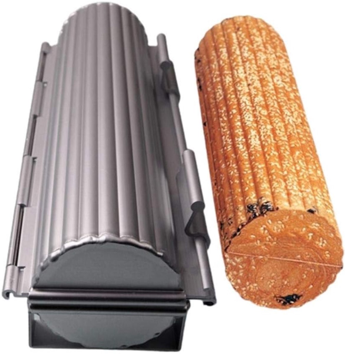 SnelShoppen - Aluminium Open Sluit Type Golfvormige Ronde Toast Broodvorm, Herbruikbare Broodpan Anti-aanbak Broodmal DIY Bakgereedschap voor Ontbijt