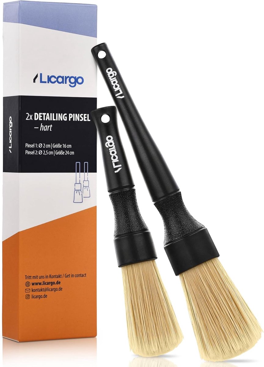 SnelShoppen - LICARGO Detailing Borstel Auto Care - Professionele Auto Reinigingsborstel - Zachte Haren - Ideaal voor Interieur en Exterieur - 1 Stuk