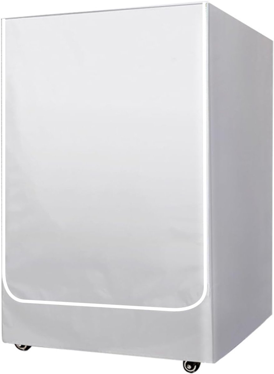 SnelShoppen - Wasmachine Cover Waterdicht 60 x 65 x 90 cm, Grijze Stofbescherming voor Voorlader, Wasmachine en Droger, UV-bescherming, Verouderingsbe