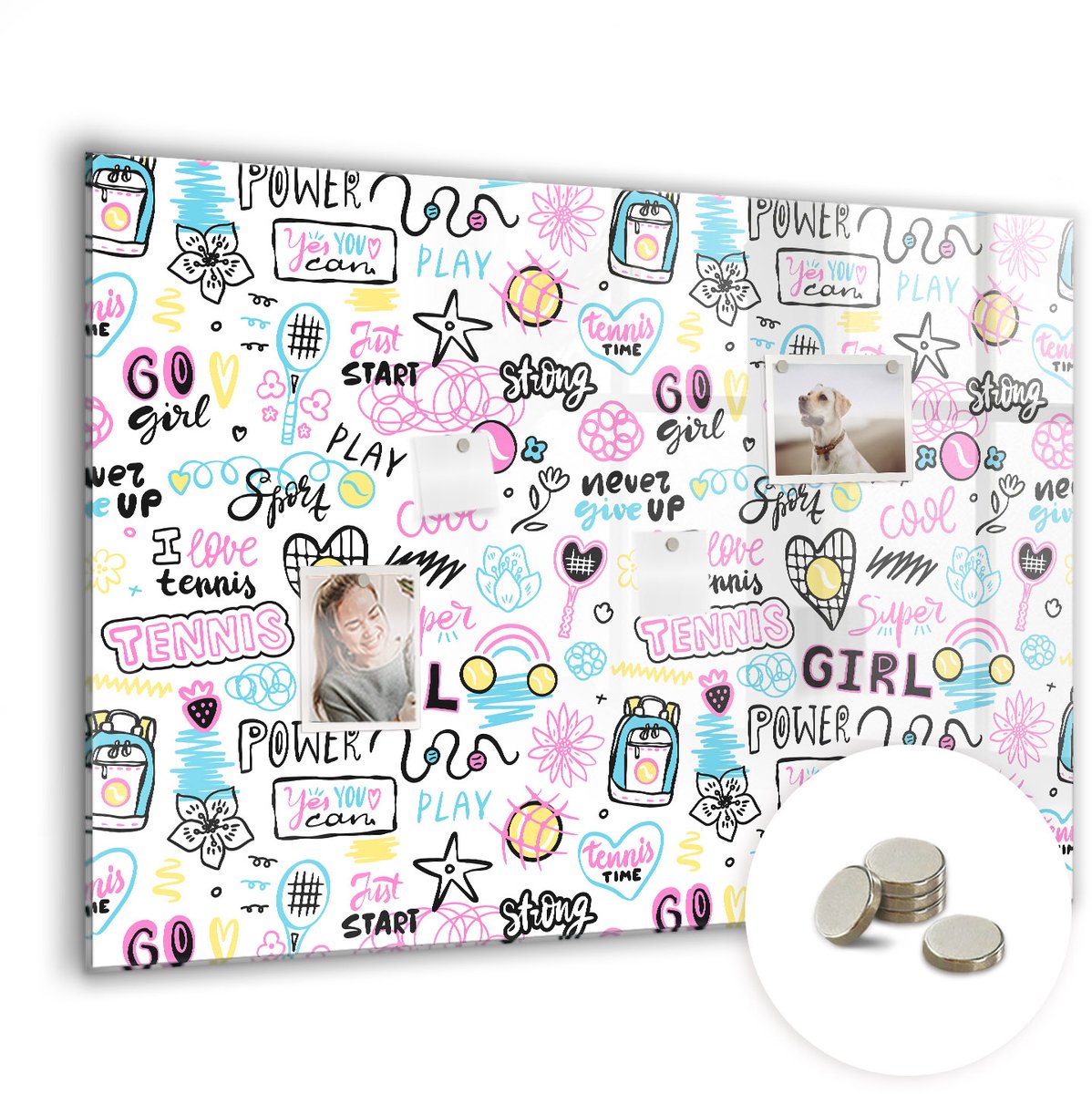 Coloray Glazen Magneetbord - Magnetisch Bord Decoratief marmer - 100x70 cm - Veelkleurig Magneetbord - Magnetic Board - Magnetisch Wandbord
