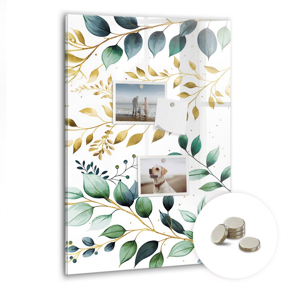 Coloray Glazen Magneetbord - Magnetisch Bord Bosbessen en frambozen - 40x60 cm - Veelkleurig Magneetbord - Magnetic Board - Woonkamer Decoratie