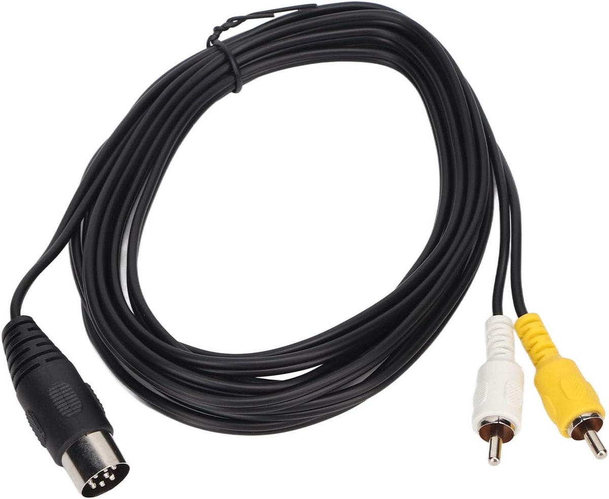 SnelShoppen - 8 Pin DIN naar Kabel, 8Pin DIN Mannelijk naar 2 Phono Mannelijke Stekkers Audiokabel 9,8ft voor Oude Geluidsapparatuur, Hoogwaardige Ver