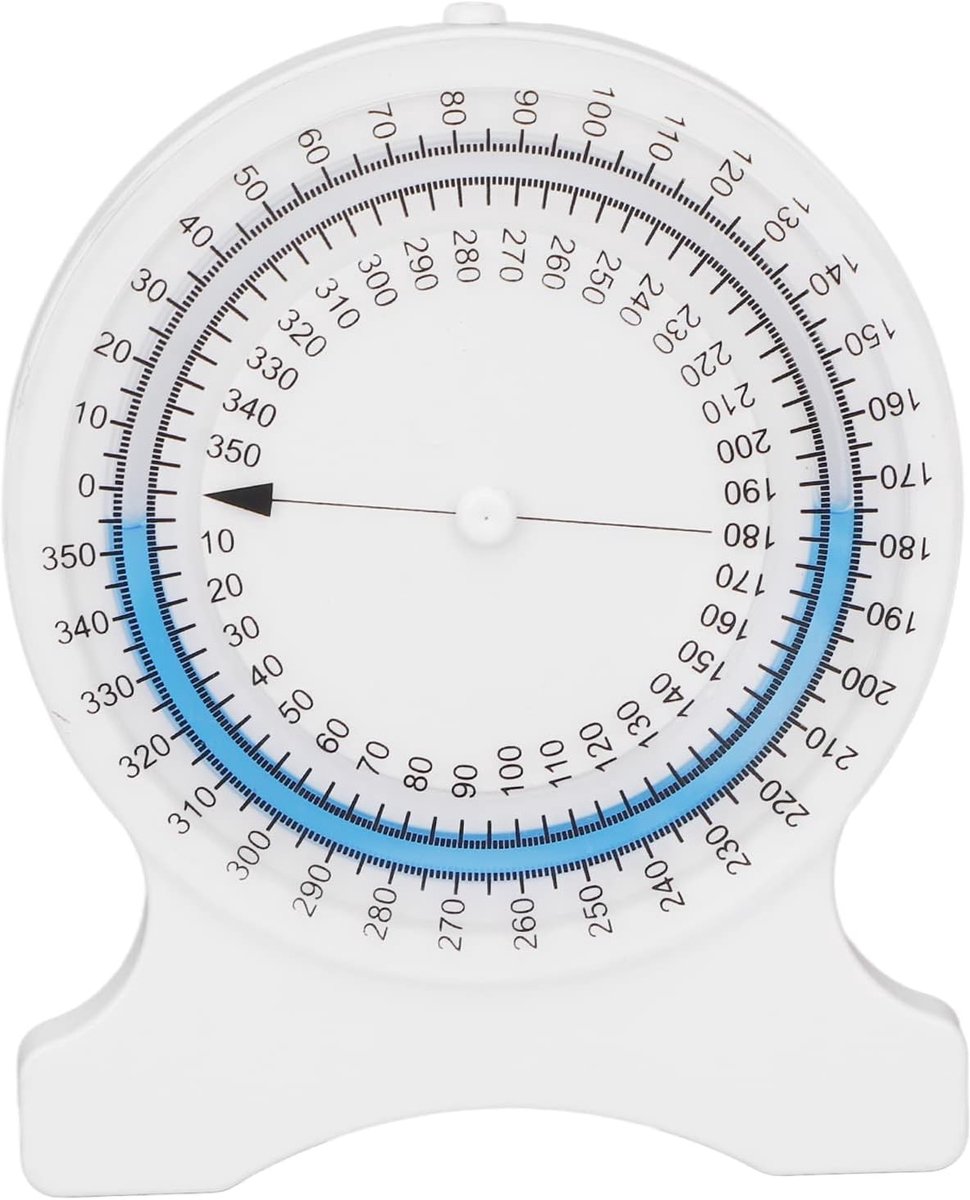 SnelShoppen - Professionele Inclinometer voor Fysiotherapie, Antilek Bubble Inclinometer voor Bewegingsmeting, Nauwkeurige Meetapparatuur voor Fysioth