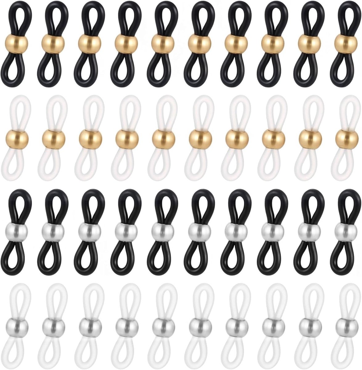 40 Pcs Oogglazen Kettingen voor Dames, Verbindingen en Niet-Slip Straps voor Lezen, Stijlvolle DIY Oplossingen en Vervangringen