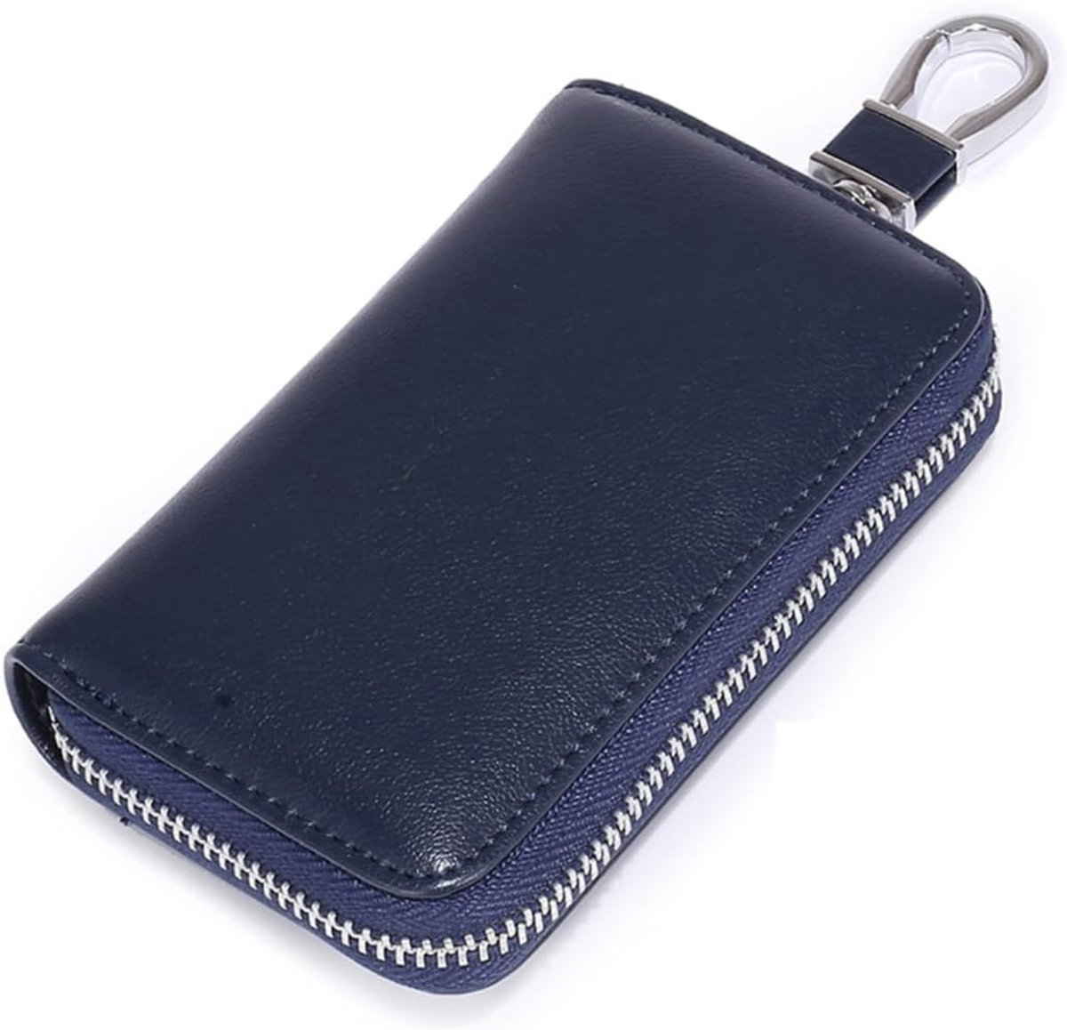 SnelShoppen - Leren Sleuteltas voor Mannen en Vrouwen, Sleutelkastje met Haakjes, Draagbare Echte Leren Sleuteltas, Auto Sleuteltas, Mini Muntencompar