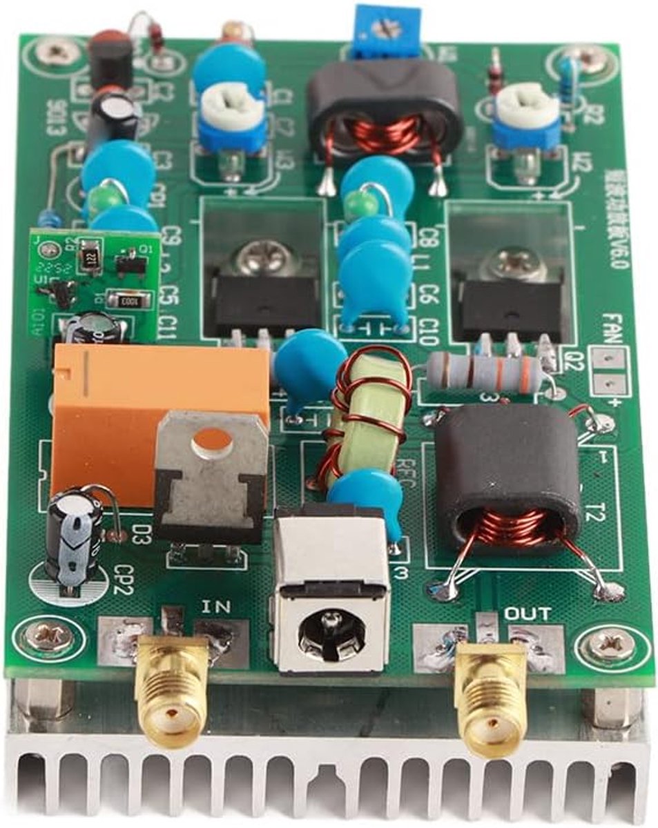 SnelShoppen - Shortwave Versterker Module Aluminium Legering 30W Audio Versterker Kaart DC 12-13.8V 3-28MHz Automatische Schakelcircuit