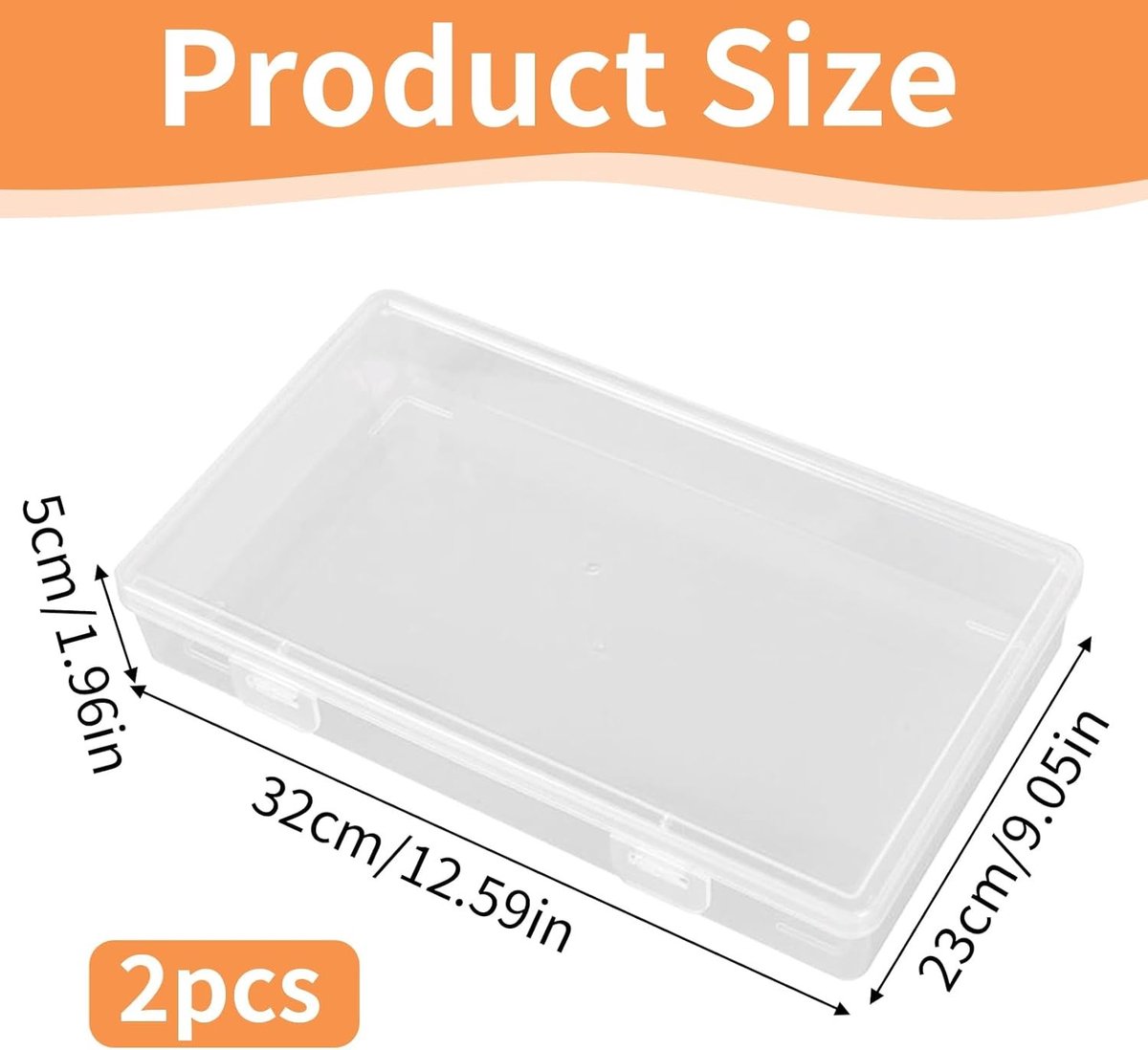 Transparante A4 Documentenbox met Deksel - Stapelbare Plastic Opbergdoos voor Documenten, Tijdschriften en Pennen