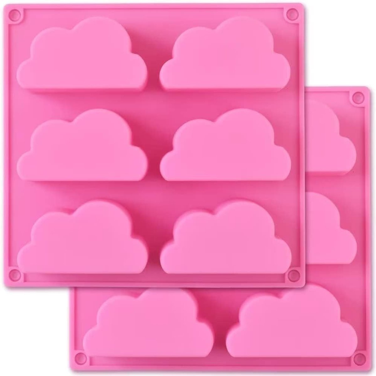 SnelShoppen - 2 Stuks Silicone Wolvorm Mould - Silicone Zeepvorm, Cake Bakvorm, Muffin Blik, Flexibel en Duurzaam, 100% Voedselveilig, Hoogtemperatuur
