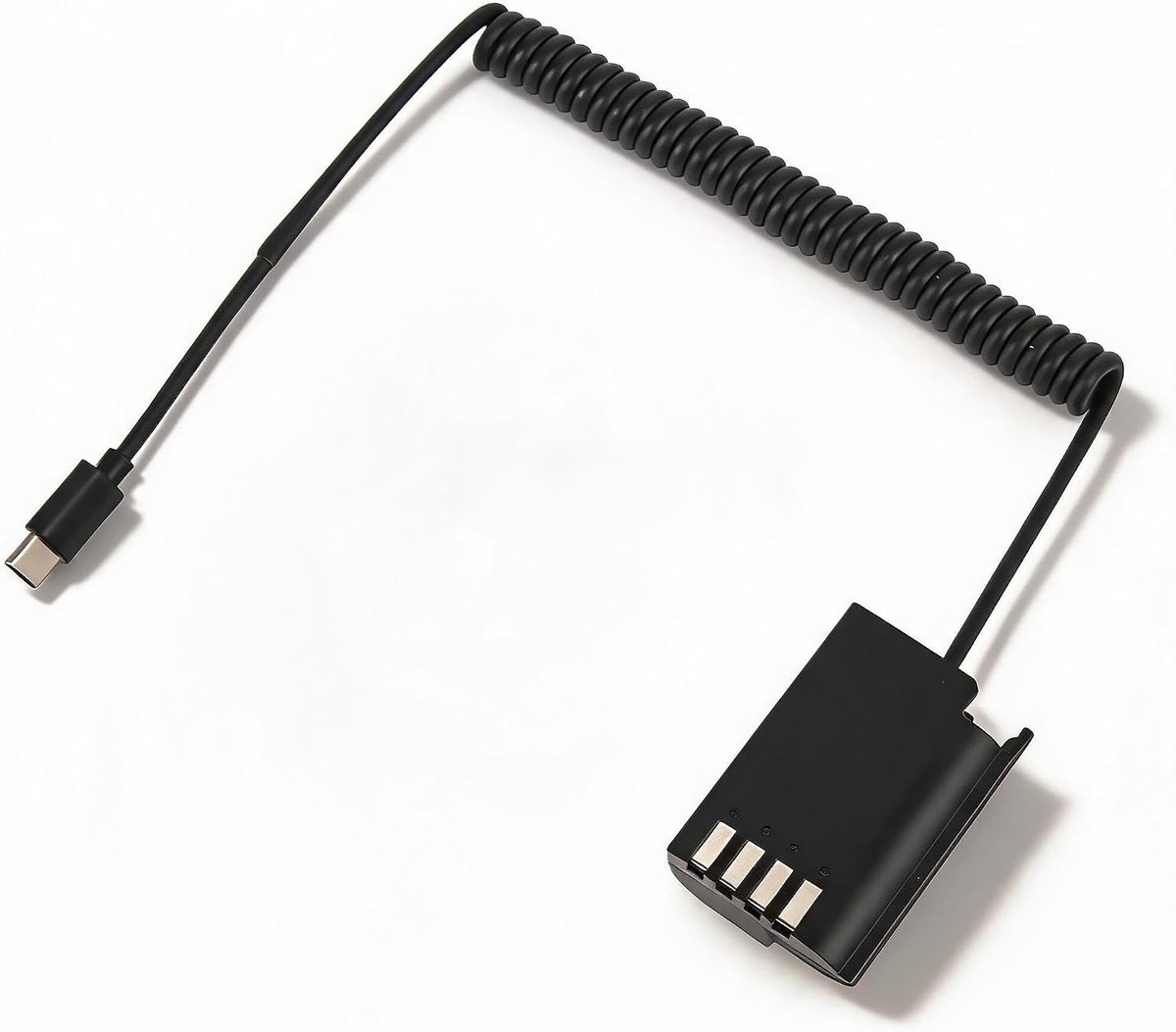 SnelShoppen - DMW DCC17 DC Koppeling Type C naar Dummy Accu Adapter voor Lumix S5, DCS5, GH5M2, GH6 - Ondersteunt Snelladen QC PD, Vlamvertragend Mate