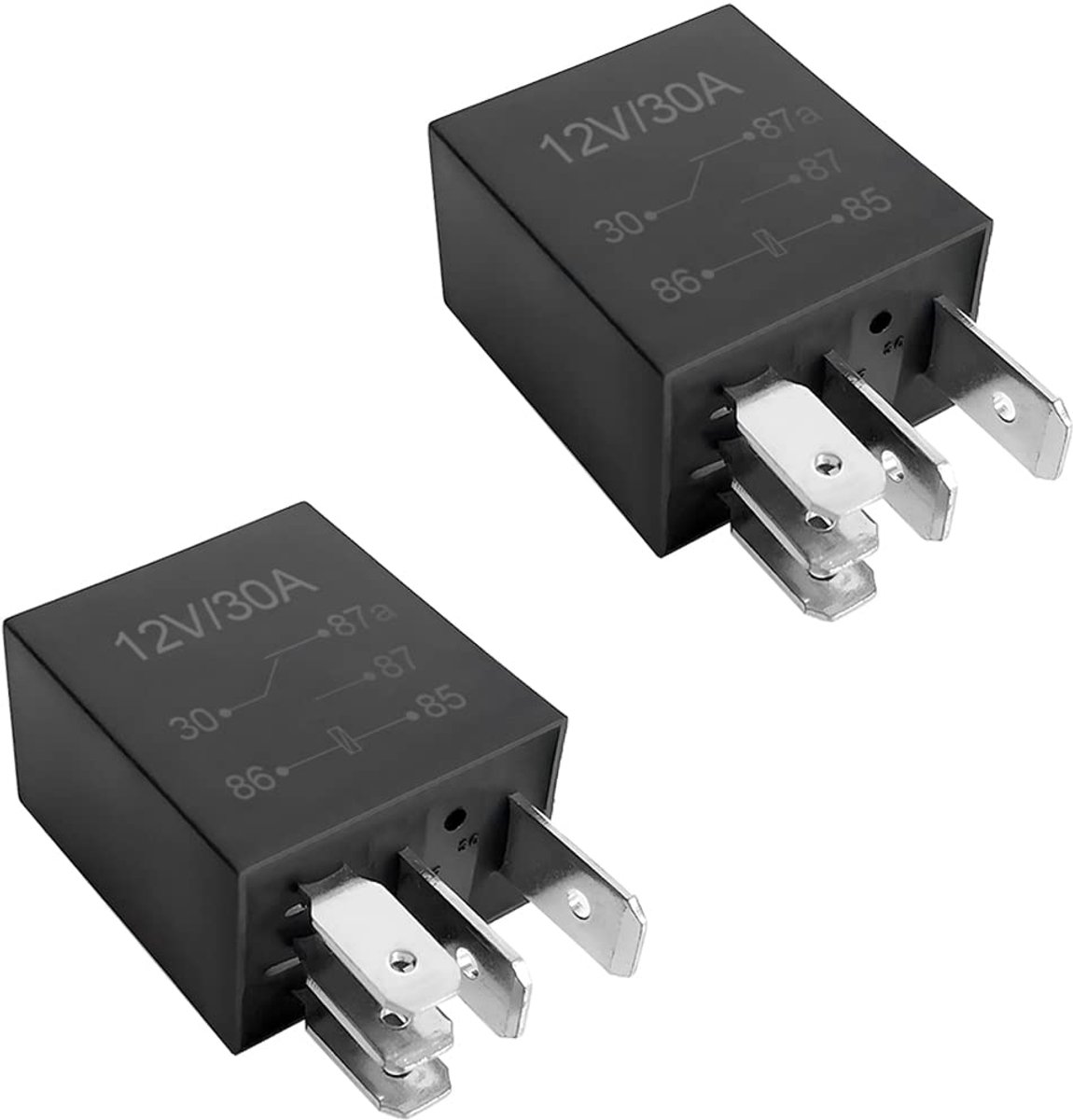 SnelShoppen - 2 Stuks 5 Pin 12V 30A SPDT Relais, Meervoudige Functie Zware Elektrische Relais, Auto Start Schakel Relais, Vervangaccessoires voor Truc