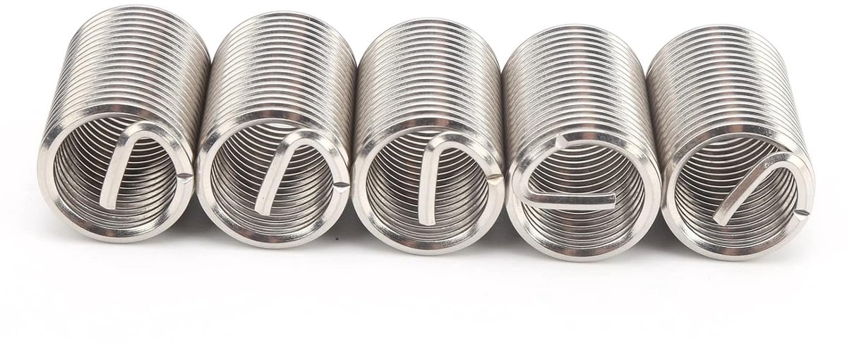 SnelShoppen - Set van 5 Helicoils, Assortiment van RVS Draadherstel Inserts M20 x 2.5 x 2.5 D, Draadherstel Gereedschap voor Diverse Toepassingen
