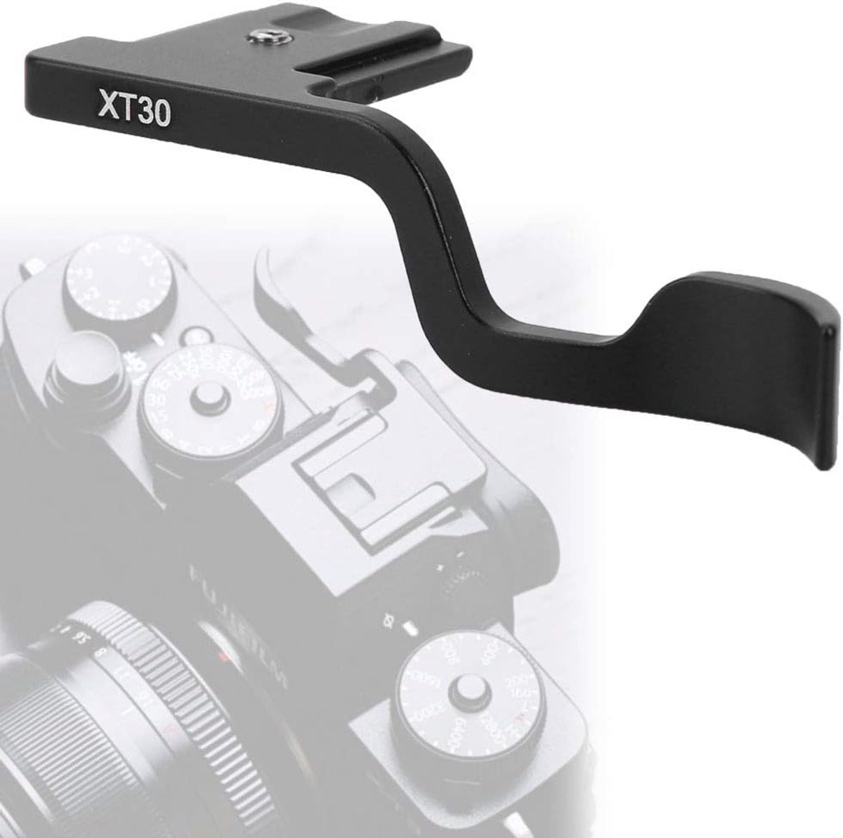 SnelShoppen - Thumb Grip Handgreep Zwart Aluminium Accessoire voor Fuji Camera, Verbeterde Grip en Balans, Geschikt voor XT30, Duurzaam en Lichtgewich