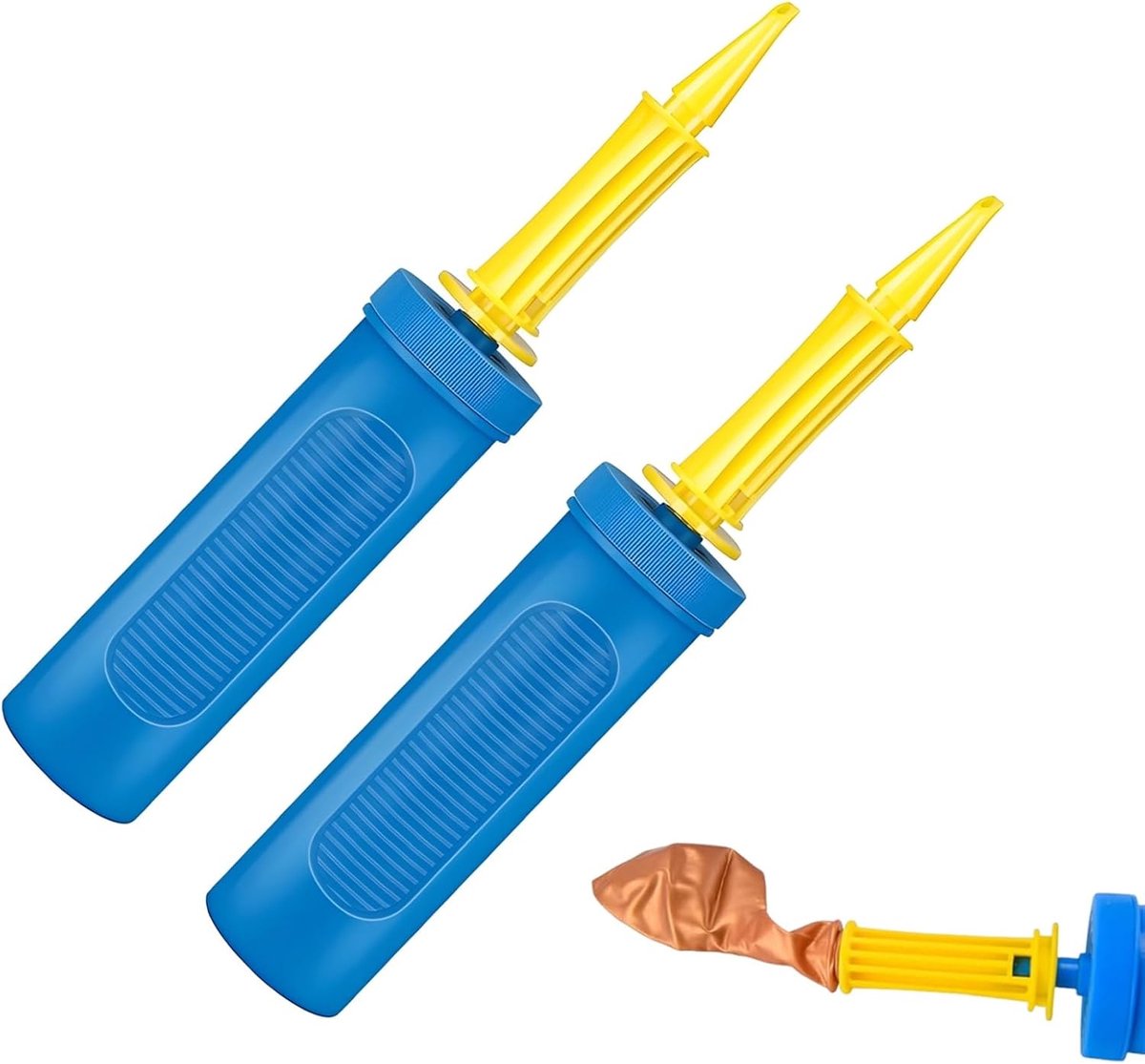 Ballonpomp 2-pack - Grote handpomp - Dubbele werking - Snel en makkelijk inflateren - ShopVlot