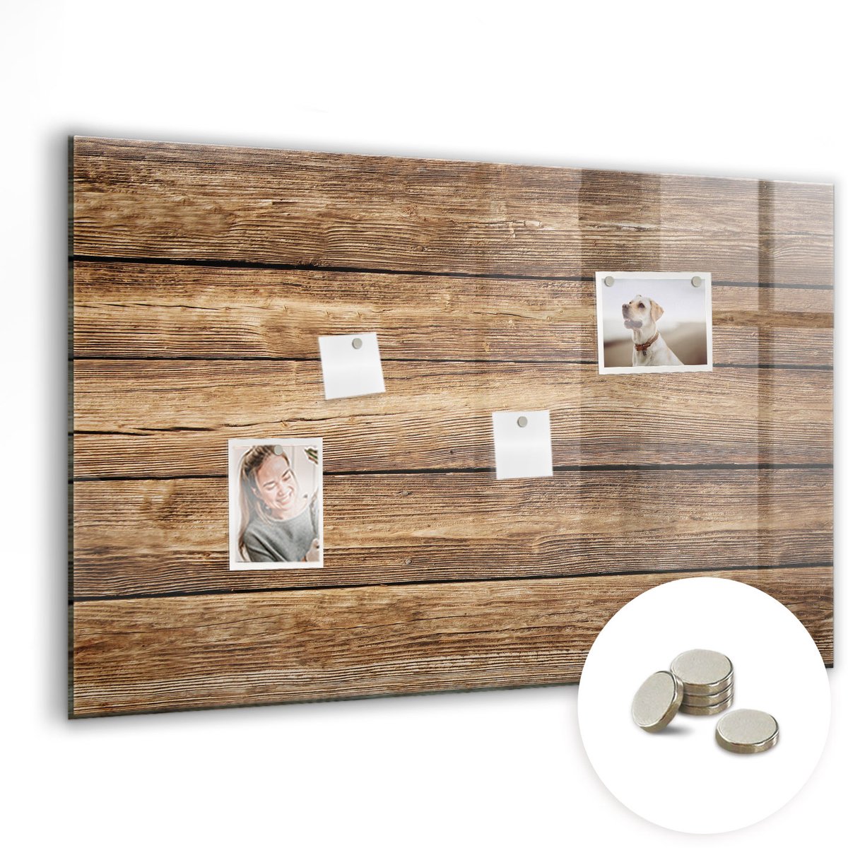 Coloray Glazen Magneetbord - Magnetisch Bord Wereldkaart van droogte - 90x60 cm - Bruin Magneetbord - Magnetic Board - Magneetbord Design