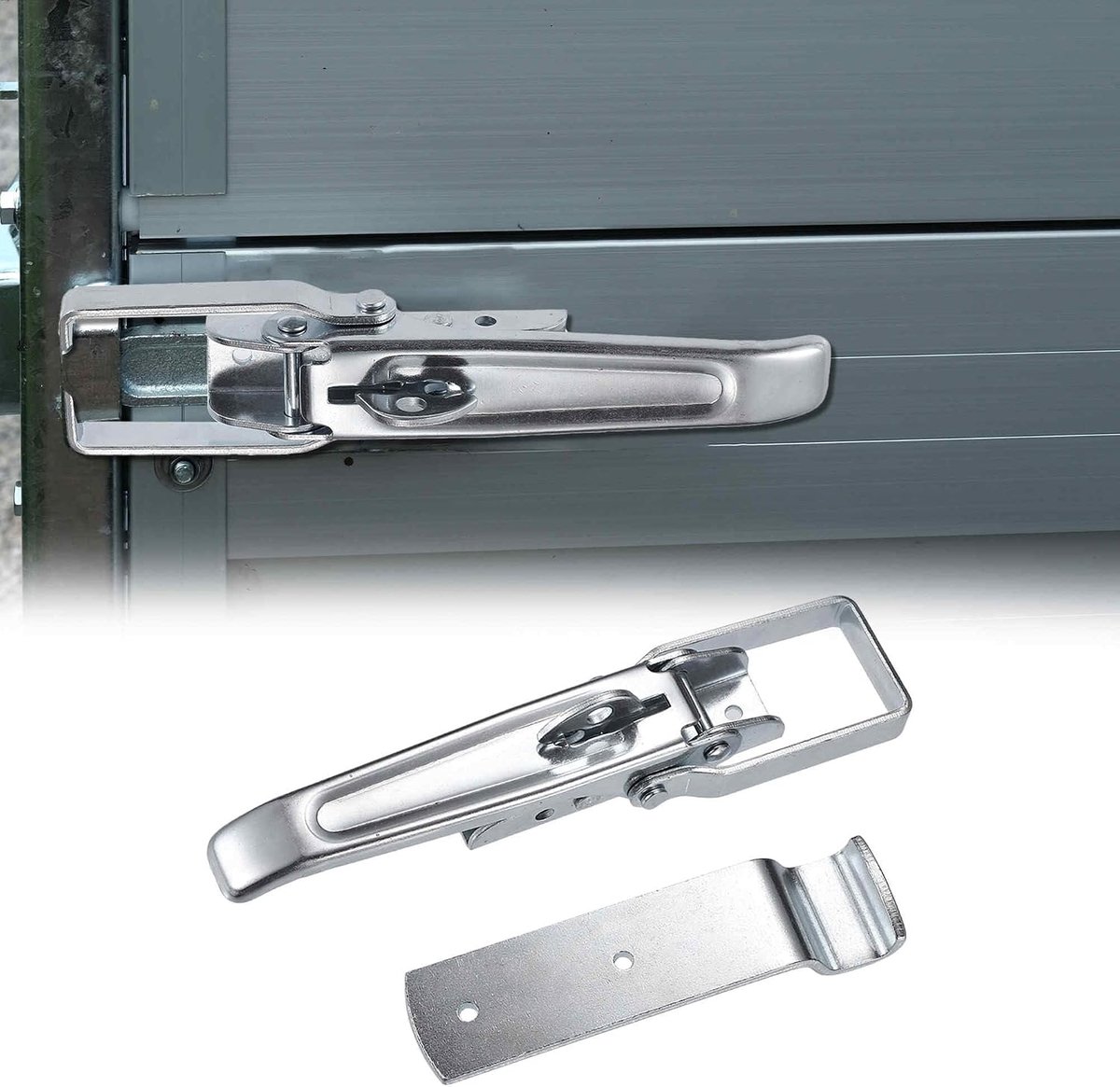 SnelShoppen - Universele A ABSOPRO Utility Trailer Lift Gate Pull Latches - Duurzame Metalen Achterklep Latch Handgreep voor Trailers, Caravans en Cam