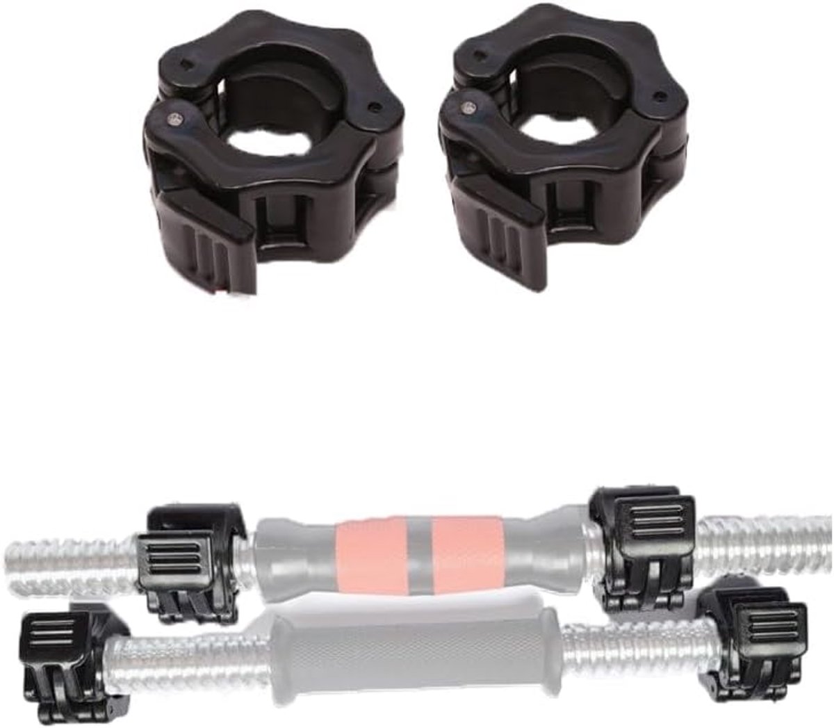 SnelShoppen - Barbell Clips 4pcs Halter Locking Klemmen met Snelsluiting voor Gewichtheffen Powerlifting Cross Training - Duurzaam en Lichtgewicht - G