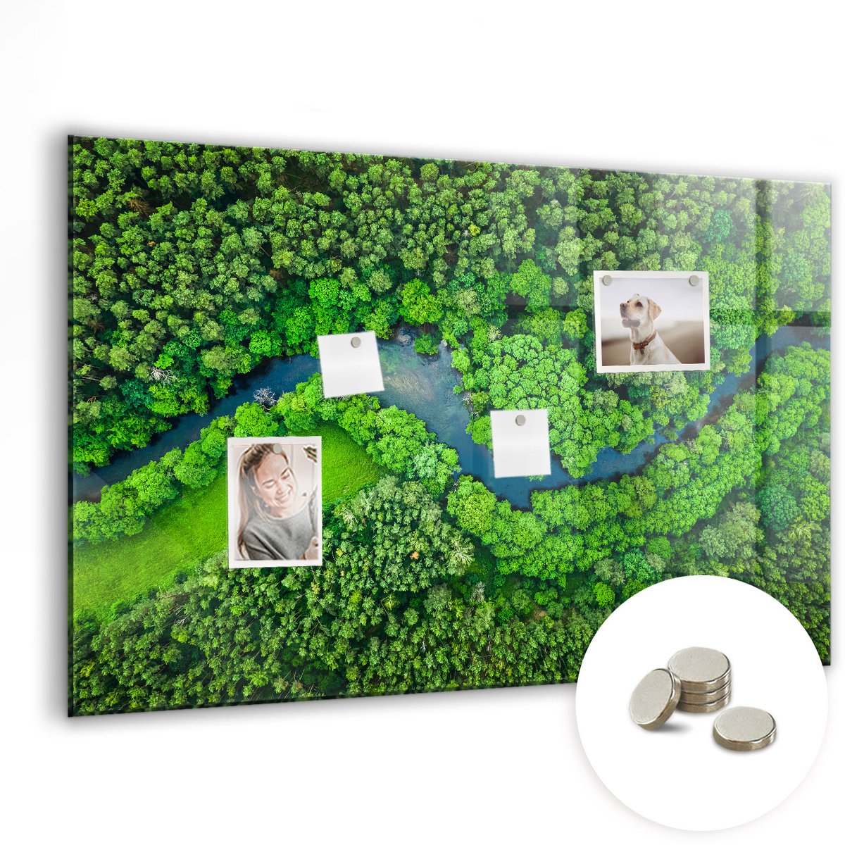 Coloray Glazen Magneetbord - Magnetisch Bord Citroenen - 90x60 cm - Groente Magneetbord - Magnetic Board - Keuken Decoratie