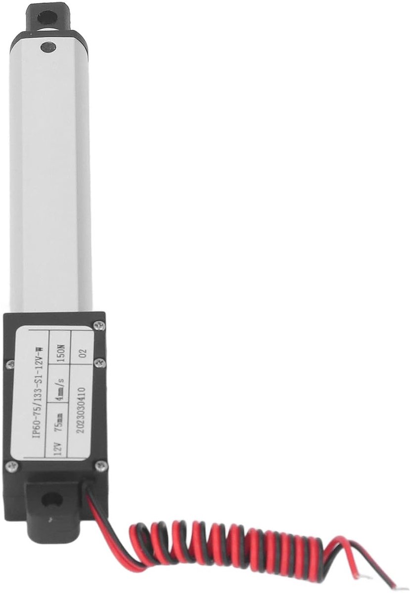 SnelShoppen - 150N 12V Micro-Elektrische Lineaire Actuator 75mm Stroke voor Thuisautomatisering, Robotica, Industrie - Geen Beugel