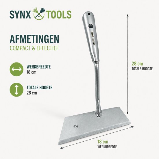 Synx Tools Rechte Schoffel 18cm - Schoffels - Zonder Steel - Schoffels / Onkruidverwijderaar — afbeelding 3