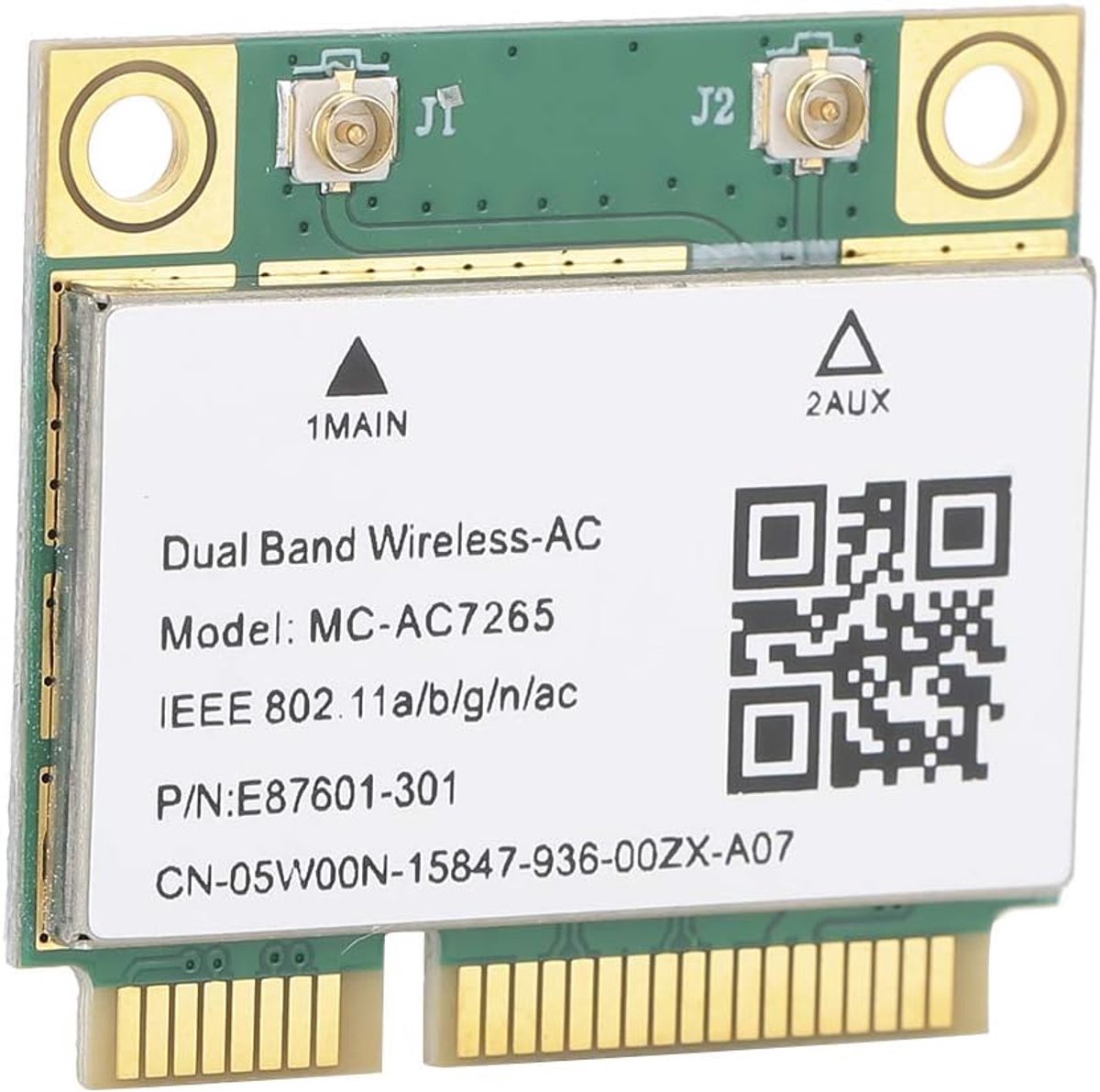 SnelShoppen - Mini PCIE Netwerkkaart 802.11A B G N AC Gigabit Dualband met Bluetooth 4.2 voor Stabiele Wifi en Snelle Verbinding