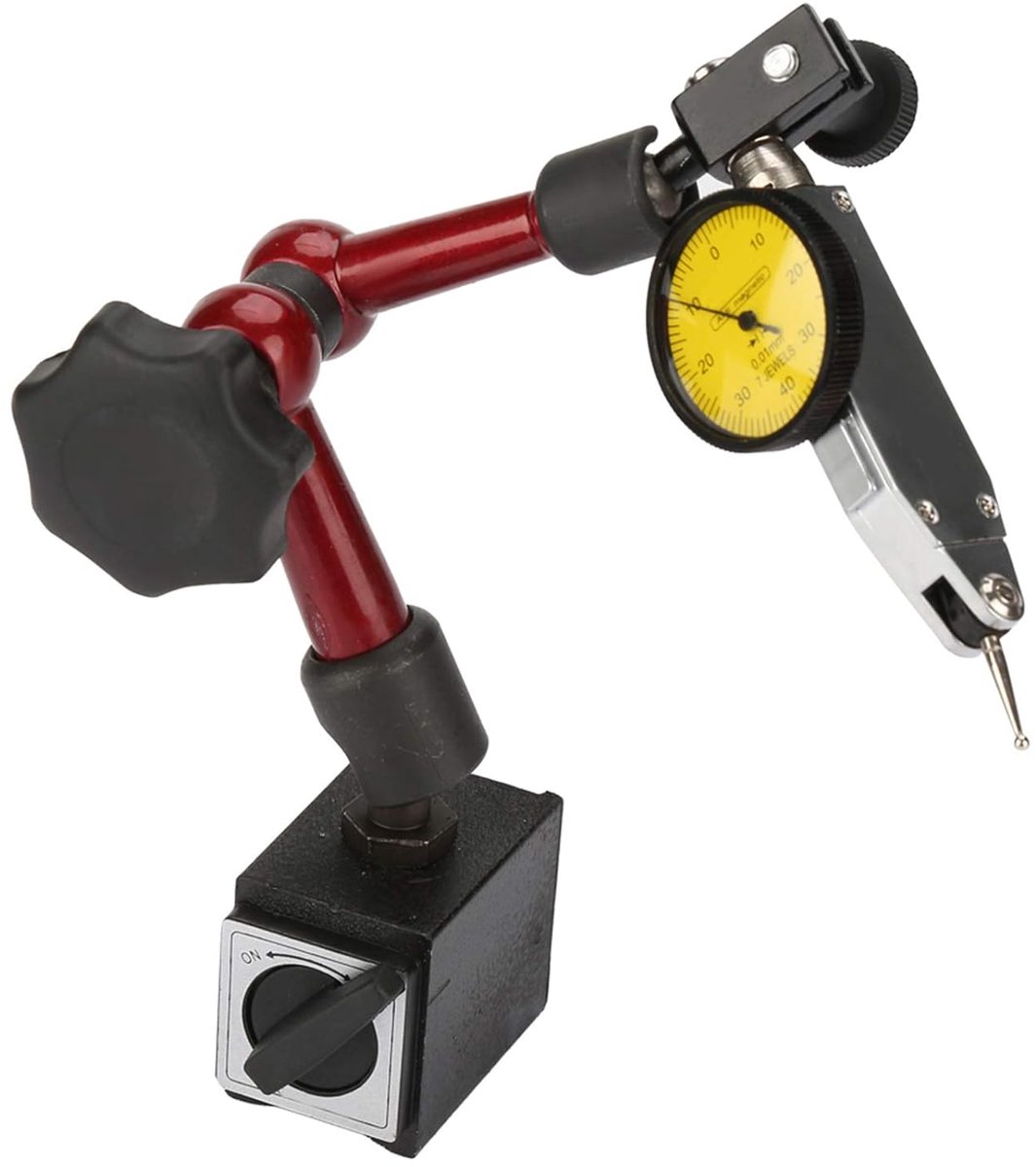 SnelShoppen - Centesimale Comparator met Articuleerbare Magnetische Basis Micrometer Meetsteun voor Flexibele Sterke Magnetische Meter Accessoires Hou