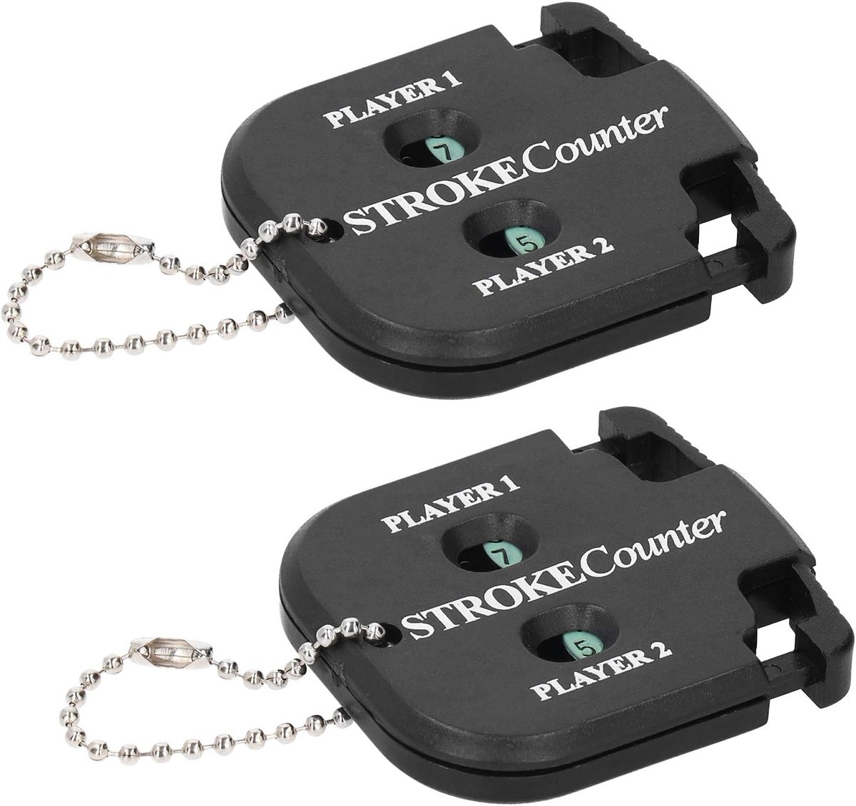 SnelShoppen - 2 Stuks Draagbare Score Teller Mini Telmachine Met Sleutelhanger, Compacte Score Teller Voor Golf, Petanque, Sporten, Outdoor Gebruik