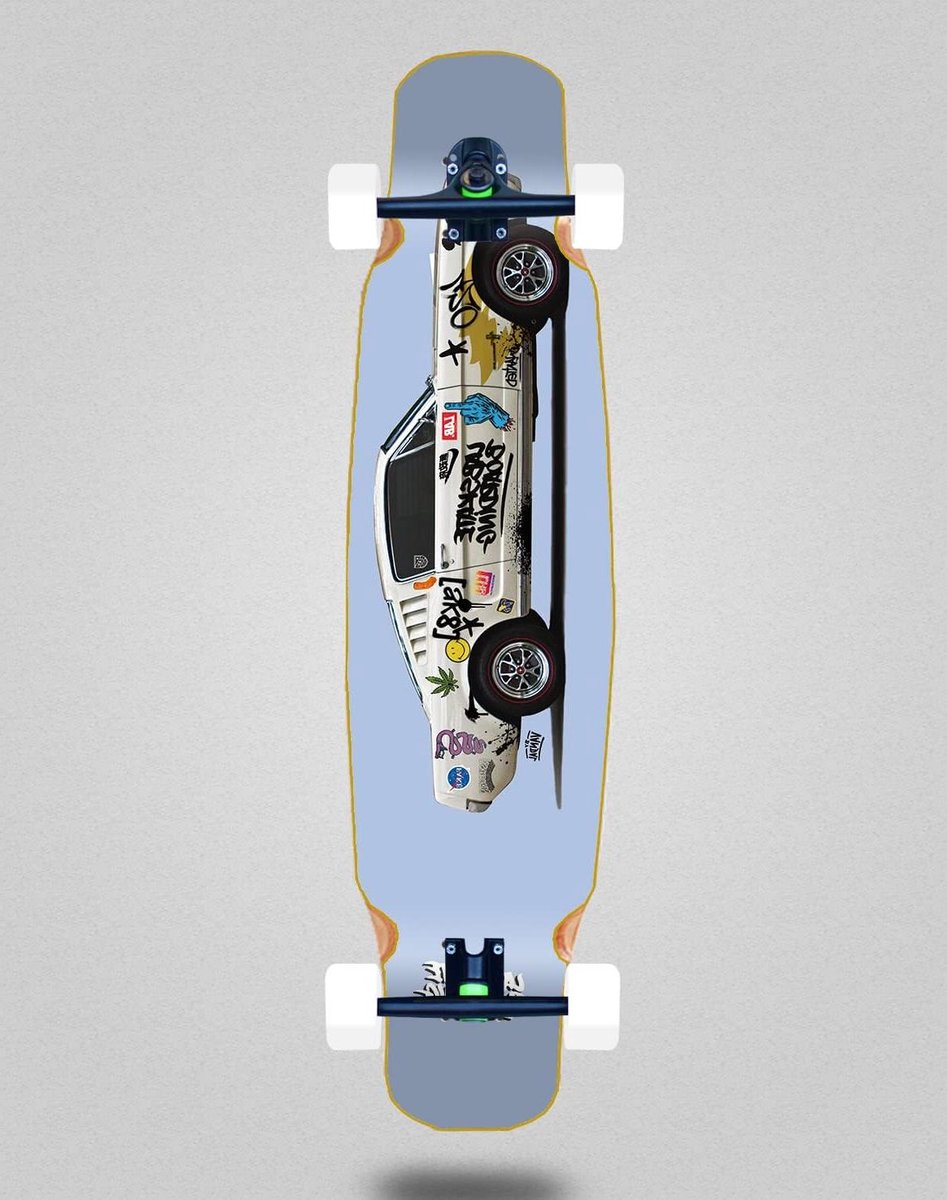 Skateboard Longboard Compleet board Cruisen door de stad Mix bamboo constructie 46×9 inch Natuurlijk