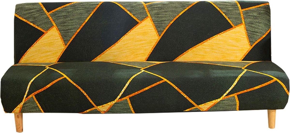 Stretchy Futon Slipcover voor Armless Sofa Bed - Non-slip Bescherming voor 2-3 Zits Vouwbank, Geschikt voor Sofa's van 180-210 cm, Duurzaam en Stijlvol Design