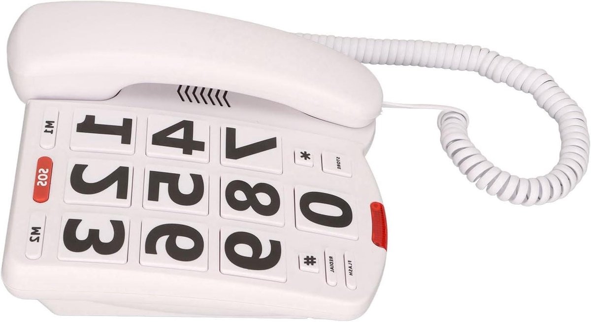 Vaste Telefoon Grote Knoppen - Senioren Telefoon Huistelefoon - Eenvoudig Bellen - Verstelbaar Volume