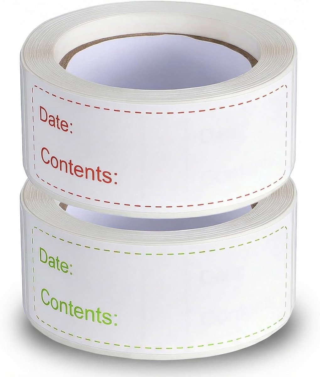 Waterproof Keukenlabels voor het Labelen van Voedselcontainers, 300 Stuks, 25x75mm, Verwijderbare Stickers zonder Resten, Ideaal voor Vriezer en Opslagdozen