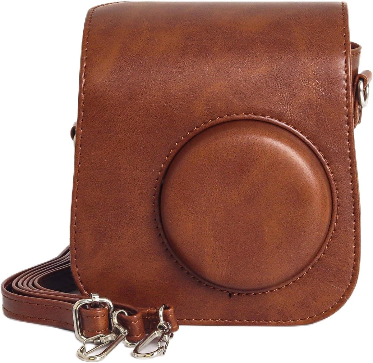 Beschermende cameratas voor Instax Mini SE 7 Plus 7+ - PU lederen tas met verstelbare schouderriem, compacte en stijlvolle draagtas voor dagelijks gebruik en reizen, ideaal voor vrouwen en meisjes
