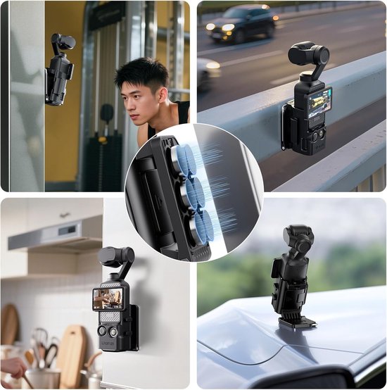 Magnetische Bevestiging voor DJI Osmo Pocket 3 - Onmisbare Accessoires, Handgreep en Desktop Stand voor Vloggen, Geschikt voor Auto, Koelkast en Metalen Oppervlakken — afbeelding 3