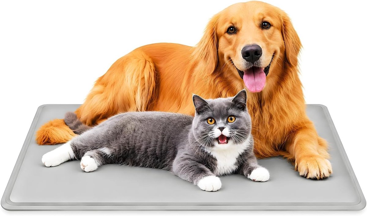 Koelmat voor Honden, Waterdichte en Robuuste Koelmat van 32D Polyester/PVC voor Binnen, Auto en Tuin, Makkelijk Schoon te Maken, 60 x 50 cm, Ideaal voor Warm Weer en Hittebestendig