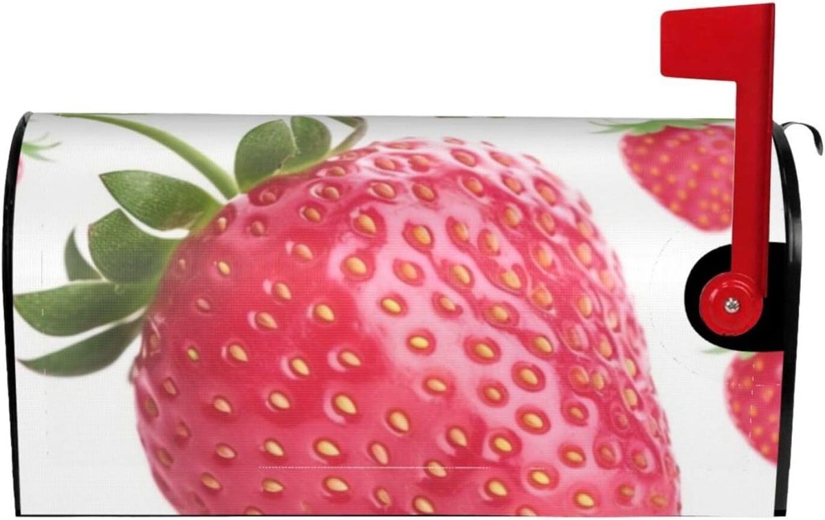 Brievenbus Covers - Brievenbushoezen Decoratie - Tuin Decoreren - Magnetische Bevestiging - Standaard en Groot Formaat - Roze Aardbei
