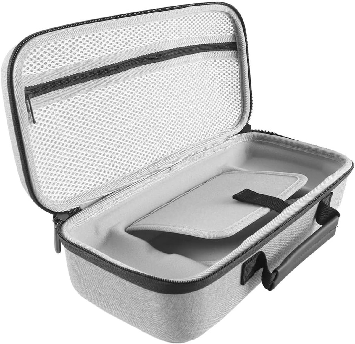 SnelShoppen - Draagbare Handheld Console Opbergcase - Harde Beschermhoes - Grijze Gaming Apparatuur Draagtas - Lichtgewicht en Compact voor Reizen en