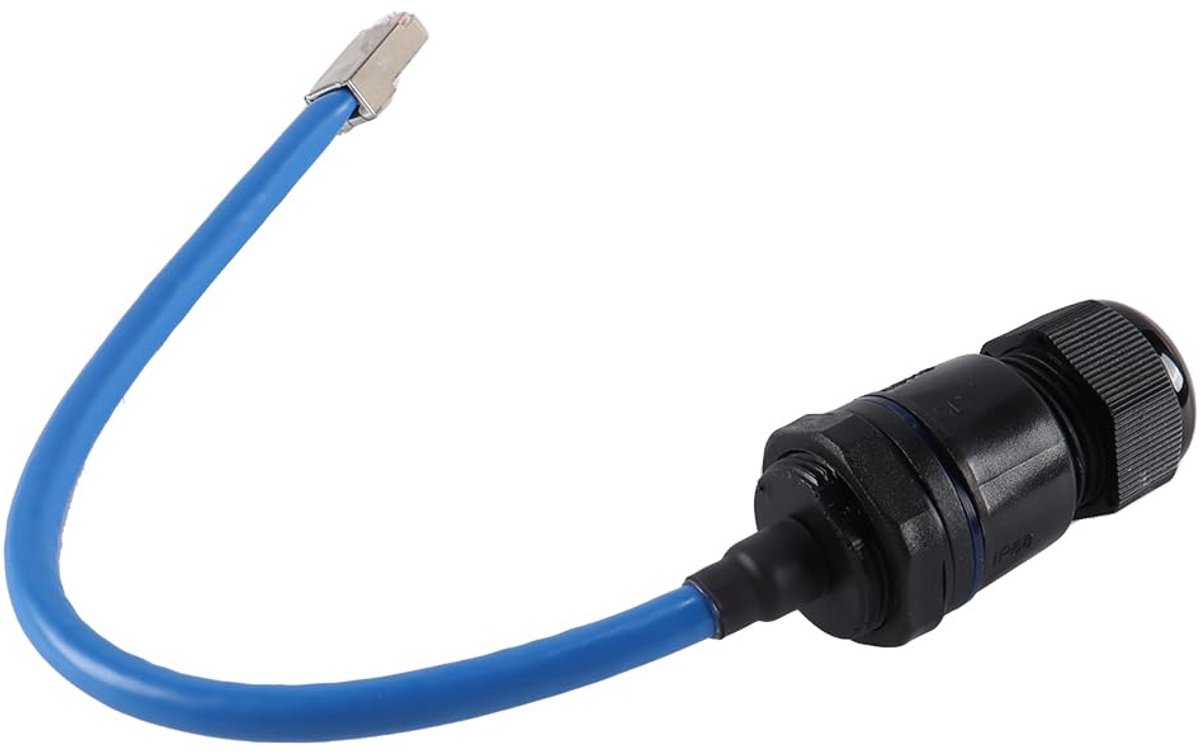 SnelShoppen - Waterdichte RJ45 Connector M25 Cat5/5e Ethernet LAN Kabel Coupler met Scherming - Outdoor LAN Koppelstuk Man naar Vrouw - 250mm Netwerk