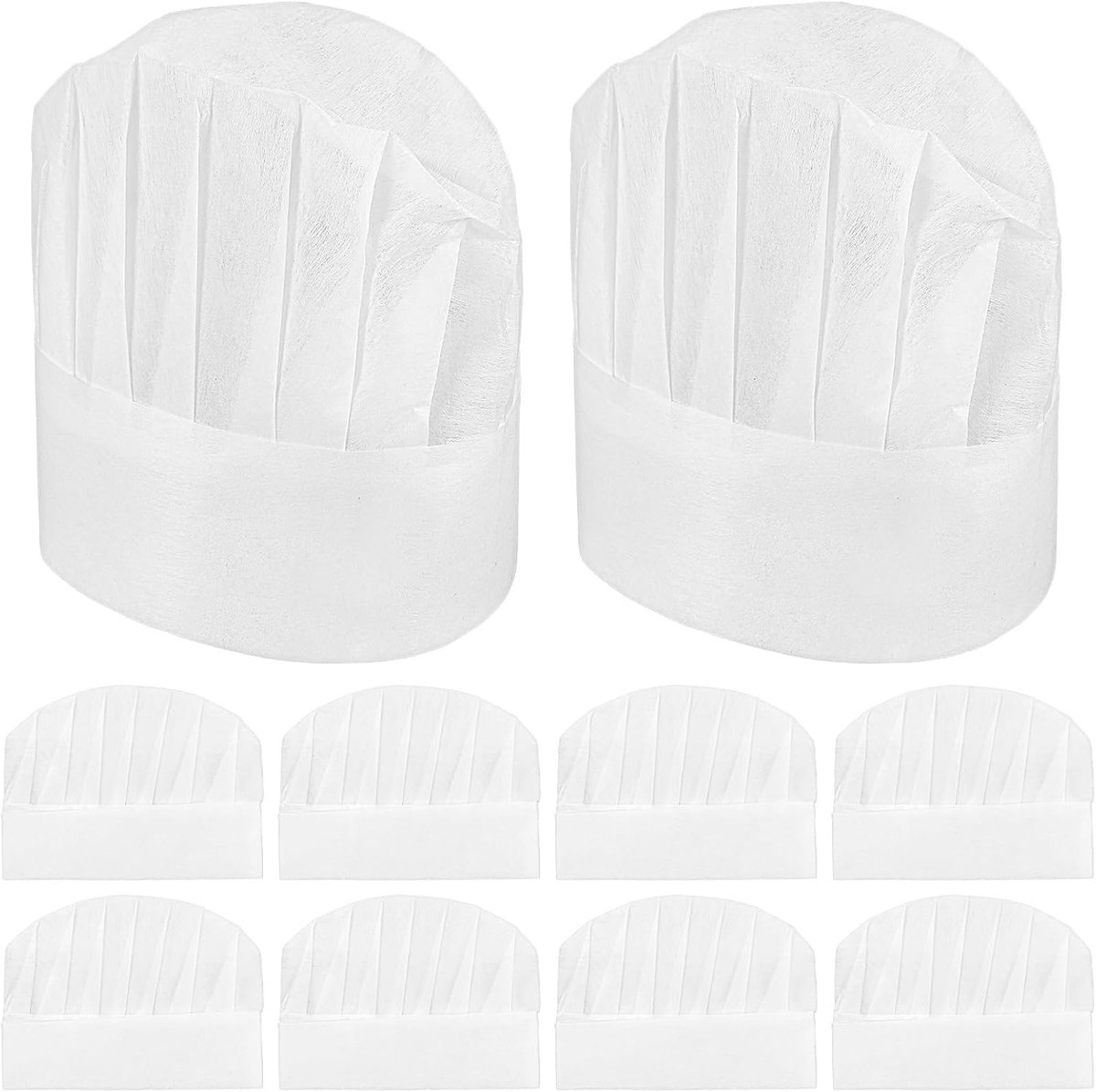 SnelShoppen - 10 Stuks Verstelbare Koksbuis, Wegwerp Kookmuts, 25 × 18.3 cm | Kookmuts, Niet-Geweven Koksbuis voor Koken, Bakken, Cosplay, Restaurants