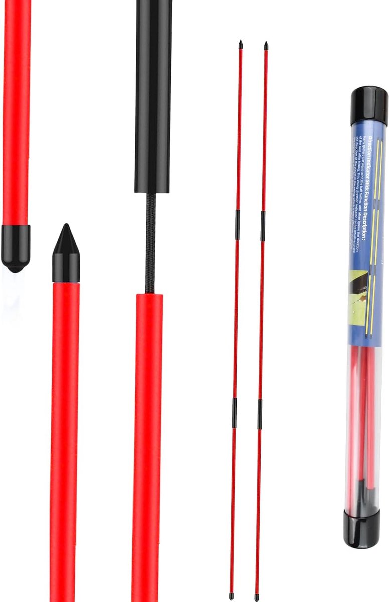 SnelShoppen - Set van 2 Vouwbare Golf Uitlijnstokken, 48,2 Inch, Golf Training, Uitlijningstools, Precisietraining, Ideaal voor Golfspelers