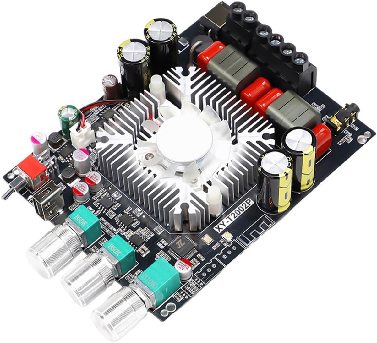 SnelShoppen - T2002P Versterker PCB TPA3223 Chip 200W Stereo DC12-42V met Koelventilator en Geïntegreerde Potentiometer voor Audiophile Geluid