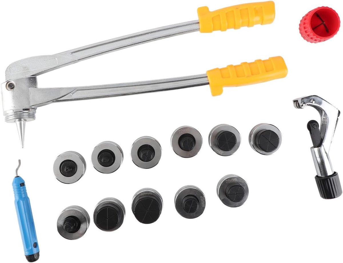 SnelShoppen - Handmatige Verlenging van Koperbuis met Comfortabele Uitbreiding (16 cm) - Voor Koper, Aluminium en Andere Buizen - Duurzaam Staal Mater