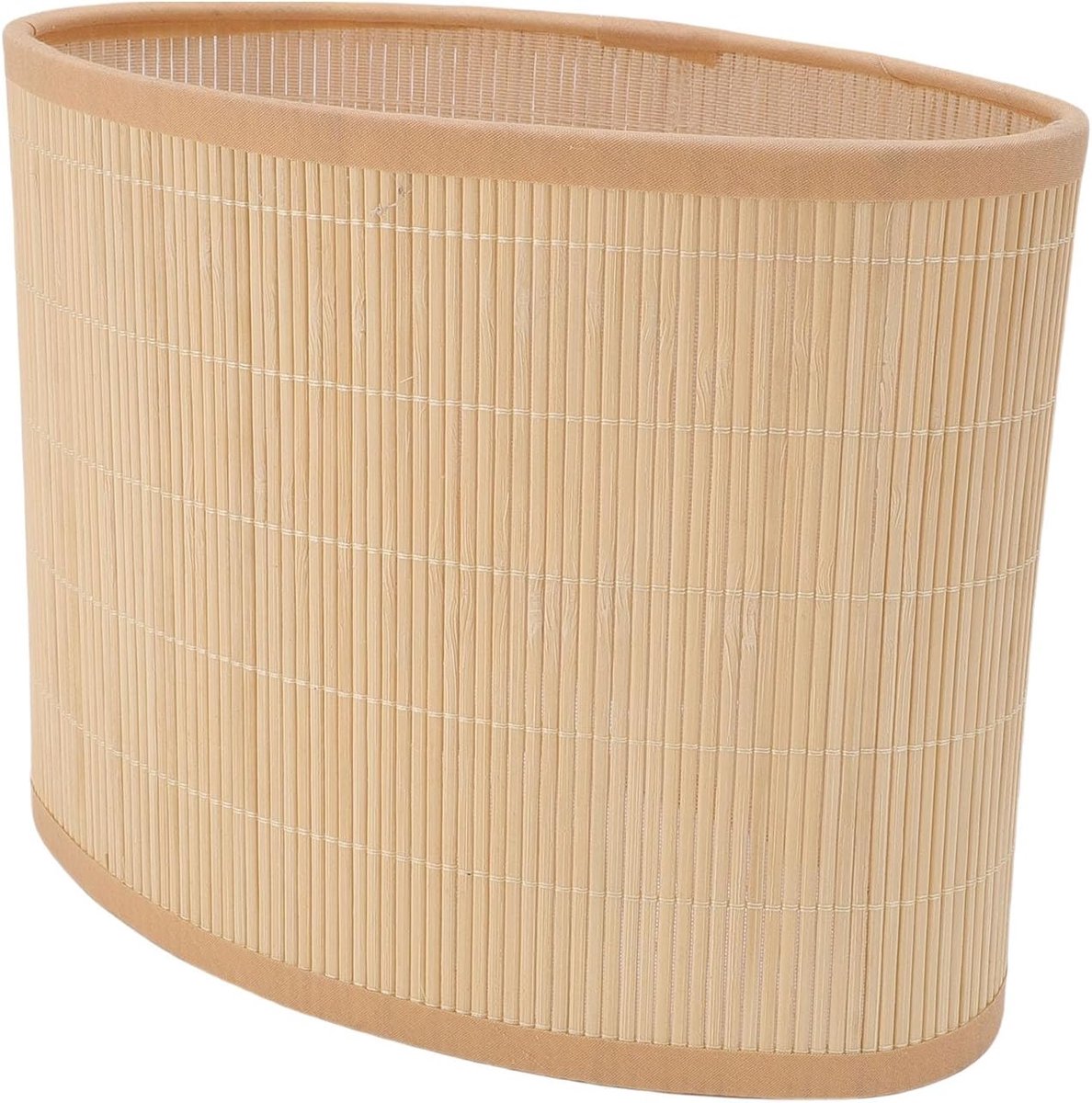 SnelShoppen - Oval Boho Lampenkap van Hout en IJzer, Vintage Lampshade voor E27 en E14 Hanglamp en Vloerlamp, Stevige Boho Stijl Decoratieve Kap voor