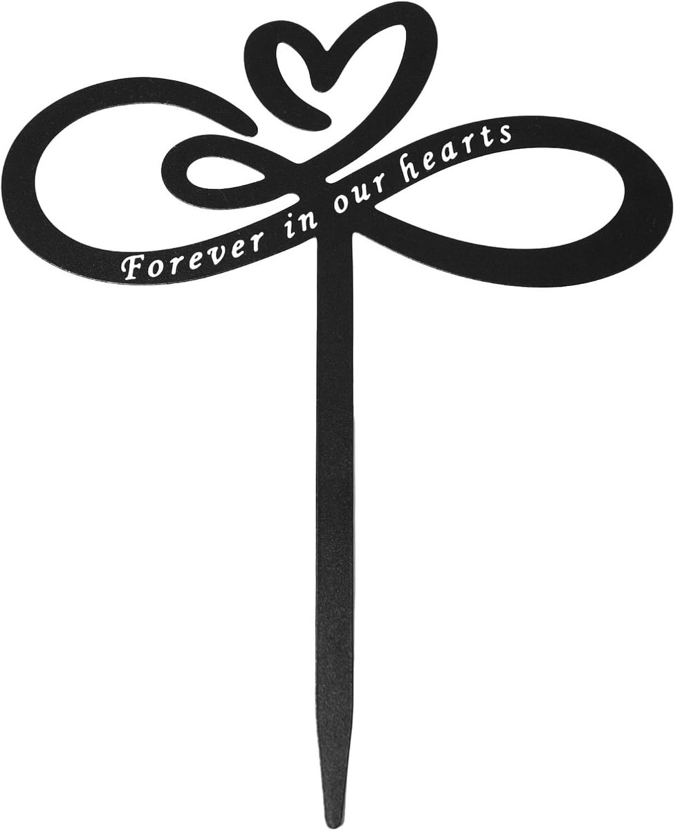 SnelShoppen - Grave Decoration Hartvorm, Herinneringsbord, Weerbestendig Metaal, Graveren, Eternity Symbool, Tuin, Begraafplaats, Dierengraven