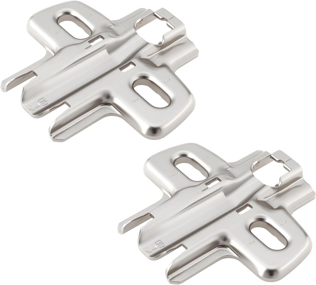 SnelShoppen - 2 Stuks Meubel Koppelplaat 37x32mm Geschikt voor Hinge Systemen, Metaal, Corrosiebestendig, Voor Kasten en Badmeubels