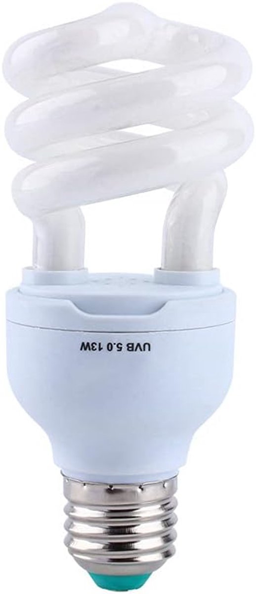 Reptielenlamp 13W UVB 5.0 - Spiraal Compact - Energiezuinig - Essentieel voor sterke botten - ShopVlot