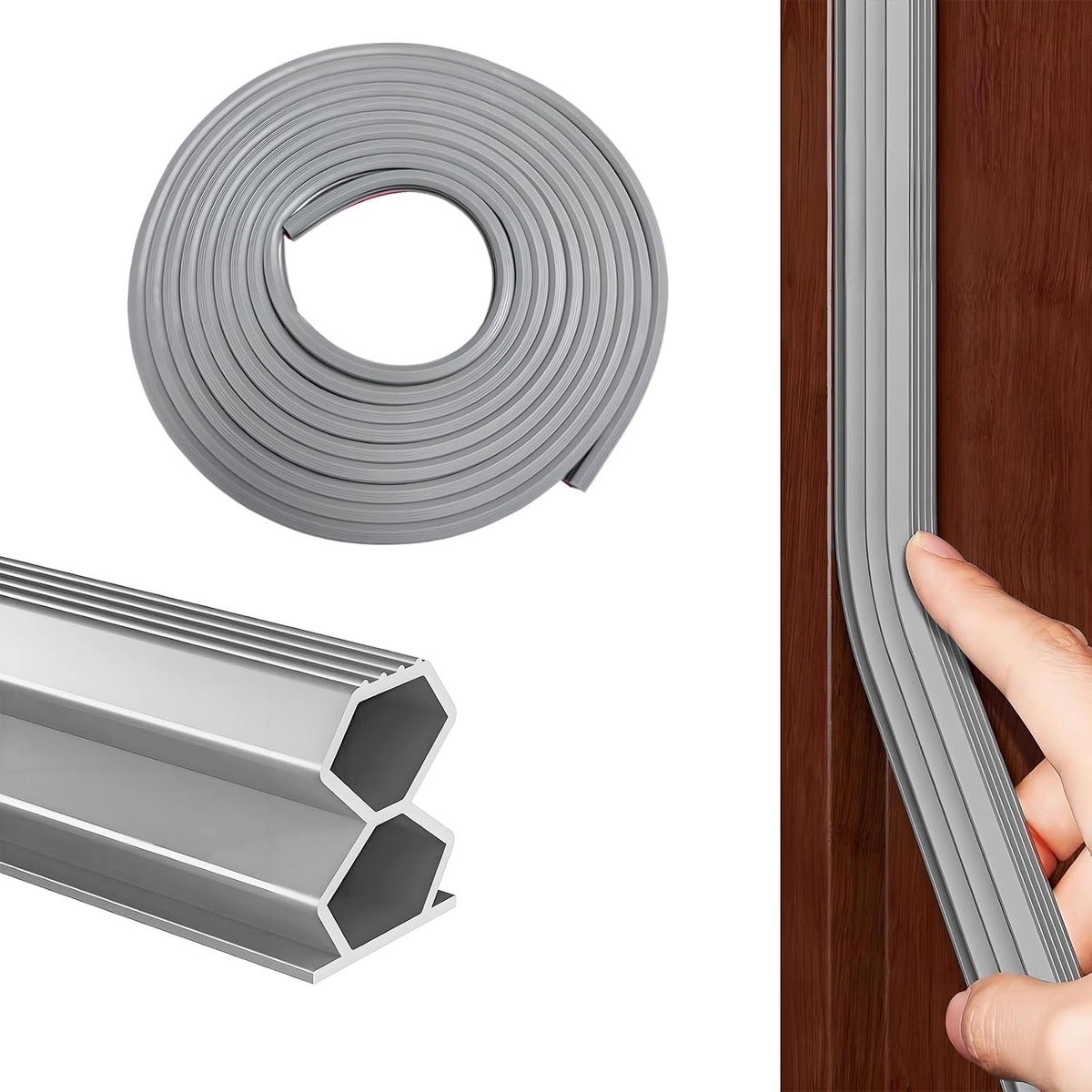 SnelShoppen - Zelfklevende Sealing Tape voor Vensters en Deuren, Waterdichte Rubber Dichtstrip, Geluidsisolatie, Winddicht, Stofdicht, Anti-Collisie,