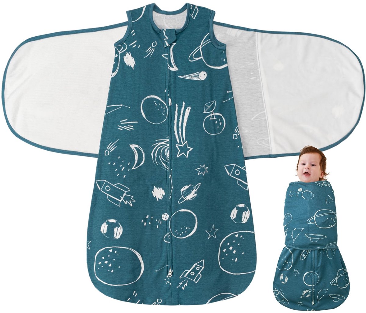 SnelShoppen - Babyslaapzak 1.0 TOG, 100% Katoenen Zomerslaapzak voor Baby's, Geschikt voor 0-6/6-12 Maanden, Ideaal voor Warme Nachten