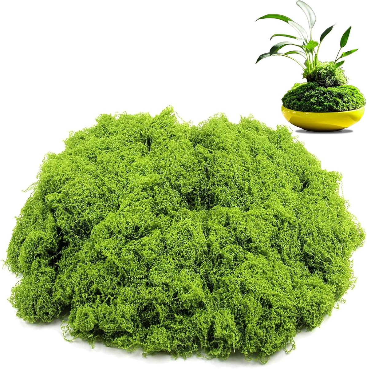 SnelShoppen - Kunstplant Drogen Mos 50g - Kunstmatige Groen Mos voor Creatieve Decoratie - Perfect voor Huis, Tuin, Bruiloft en Modelbouw
